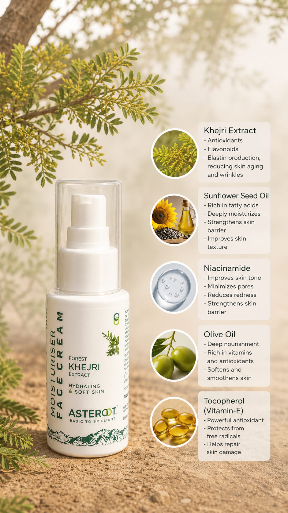 Hydrating & Soft Skin, Compliments with  Forest Khejri Extract 50gm