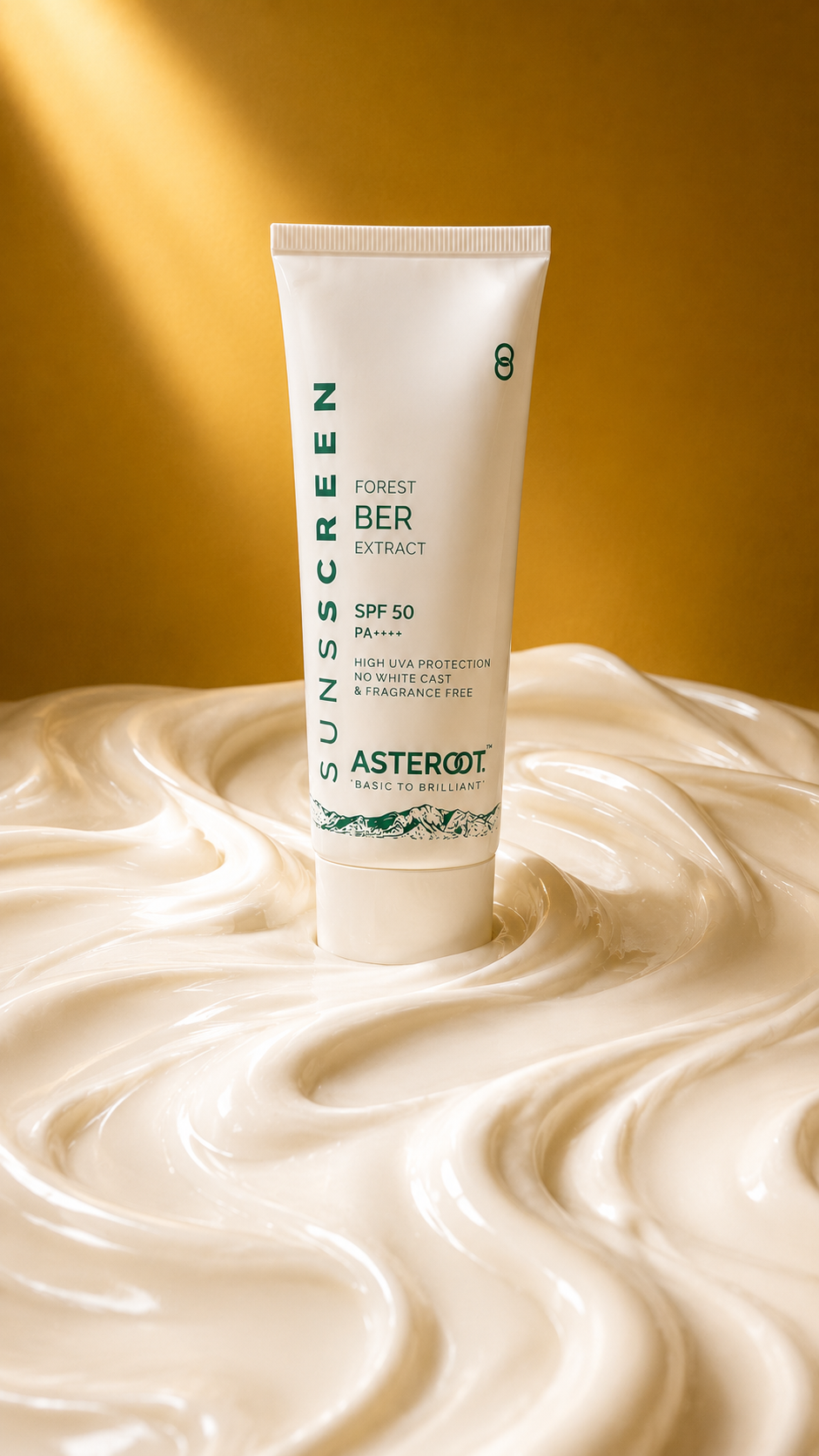 SUNSCREEN  - High UVA Protection, No White Cast & Fragrance Free, SPF 50 PA++++  Raise with Forest Ber Extract 50gm